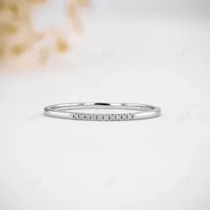 0.03CTW Ultra Thin Minimalist Natural Diamond Stackable Ring