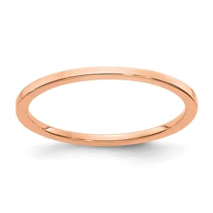 1.2mm 10k Rose Gold Polished Flat Stackable Band