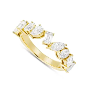 14K Gold 1.83ct Multi-cut Diamond Ring