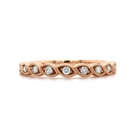 14K Rose Gold Stackable Band