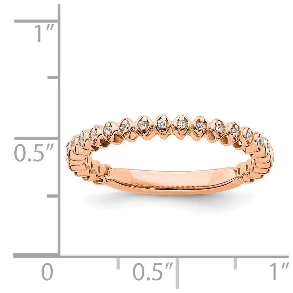 14k Rose Gold Stackable Expressions Diamond Ring | SK2111