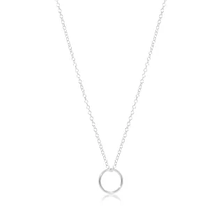 16" Necklace Sterling - Halo Sterling Charm