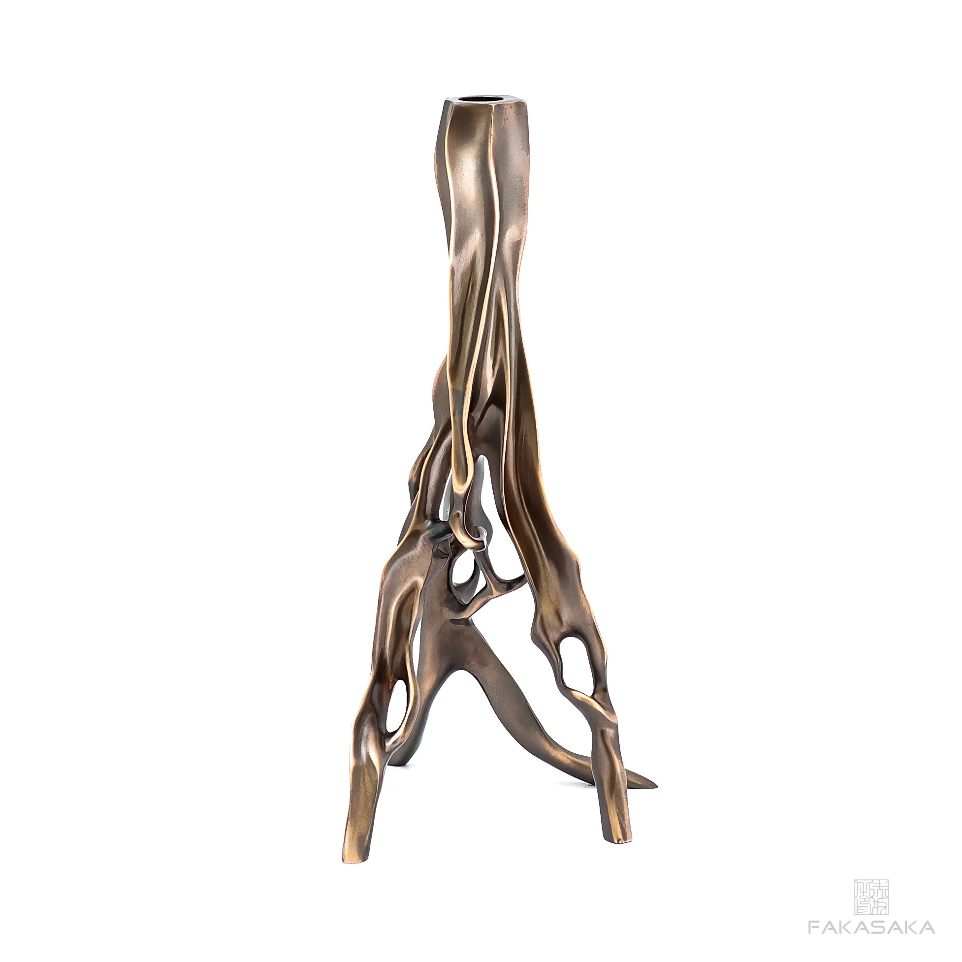 ALEXIA<br><br>CANDLE HOLDER<br><br>BLACKBROWN BRONZE