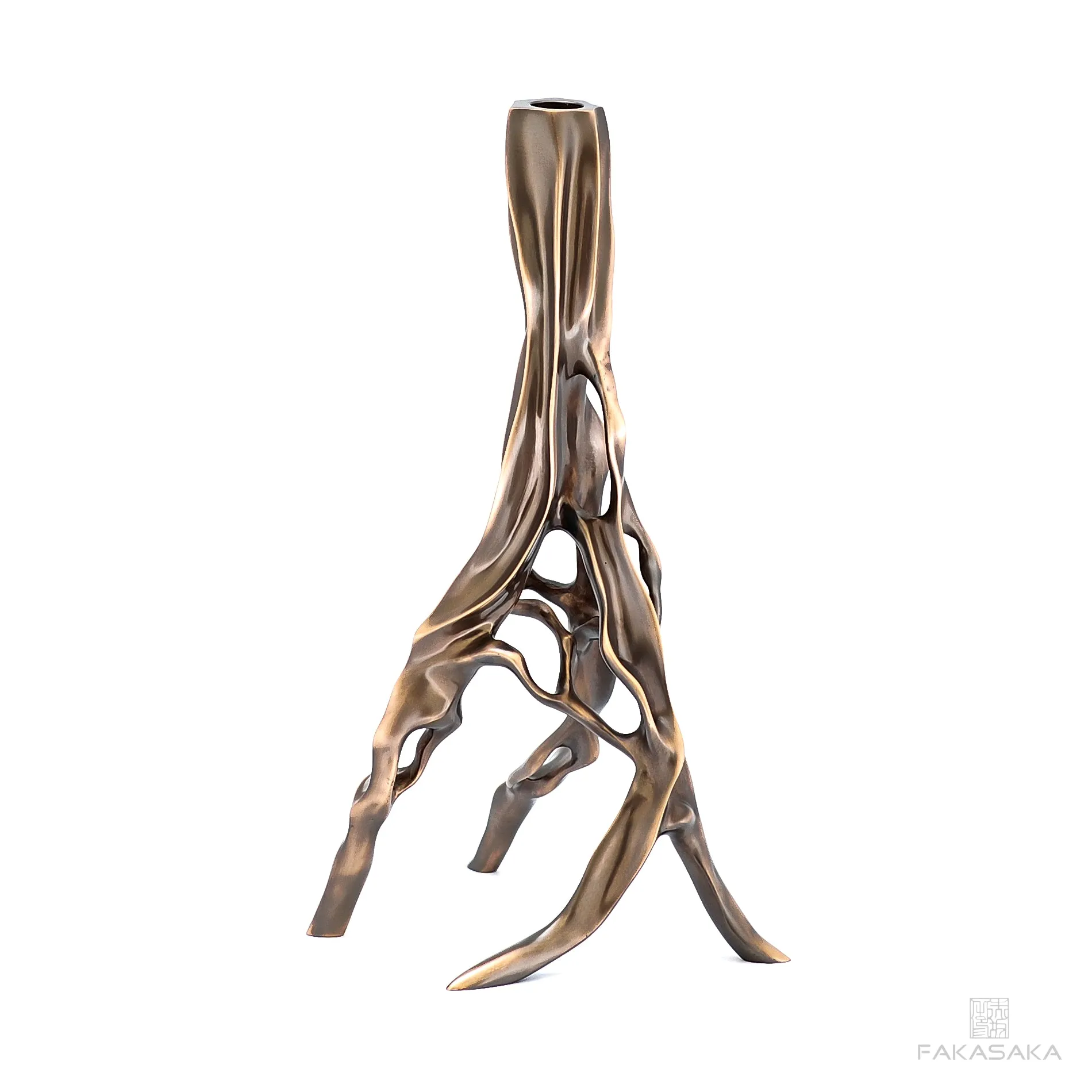 ALEXIA<br><br>CANDLE HOLDER<br><br>BLACKBROWN BRONZE