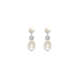 Anna II Vintage Pearl Bridal Earrings