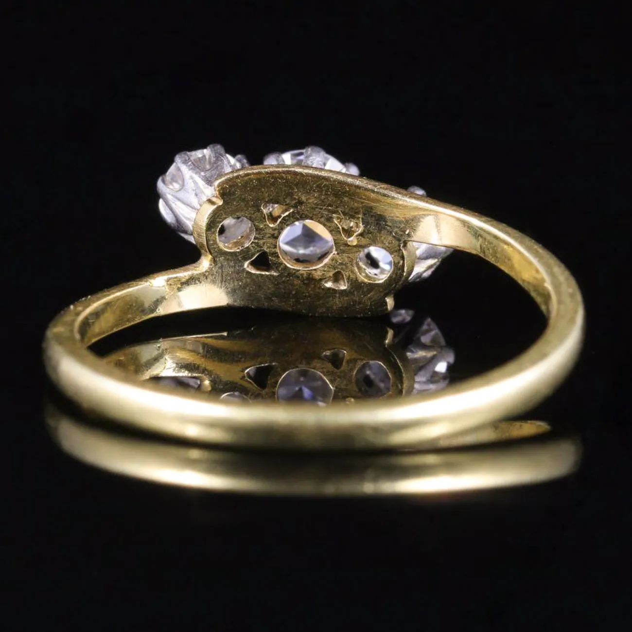 Antique Edwardian Diamond Trilogy Ring 0.60ct Of Diamond