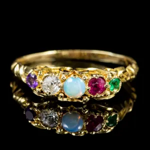 Antique Victorian 18Ct Gold Adore Ring Circa 1860