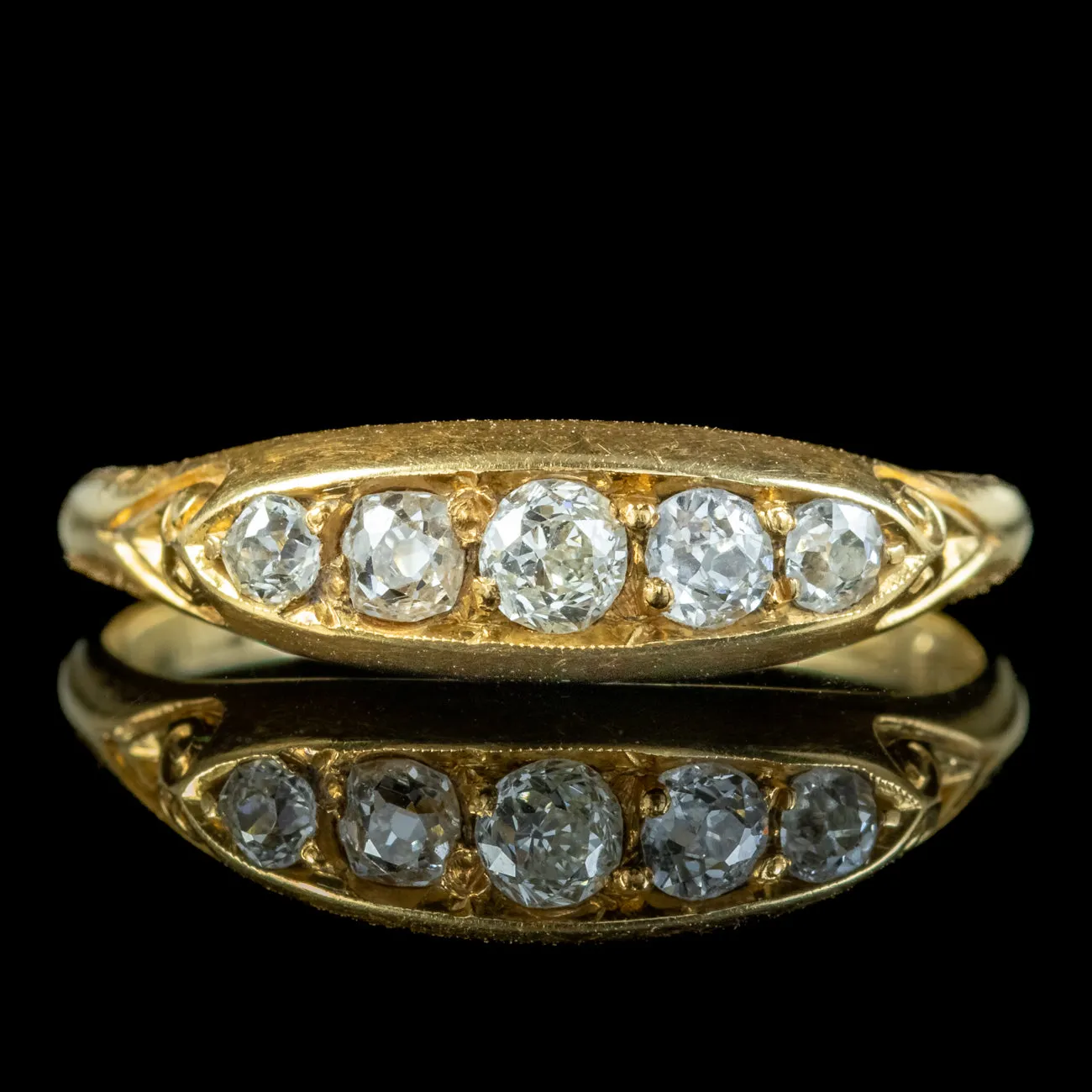 Antique Victorian Diamond Five Stone Ring 0.50ct Of Diamond