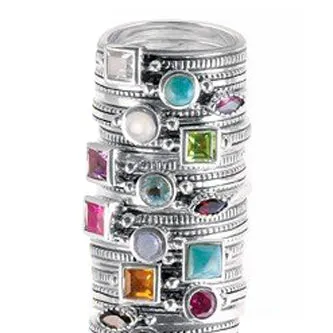 April Square Birthstone Ring