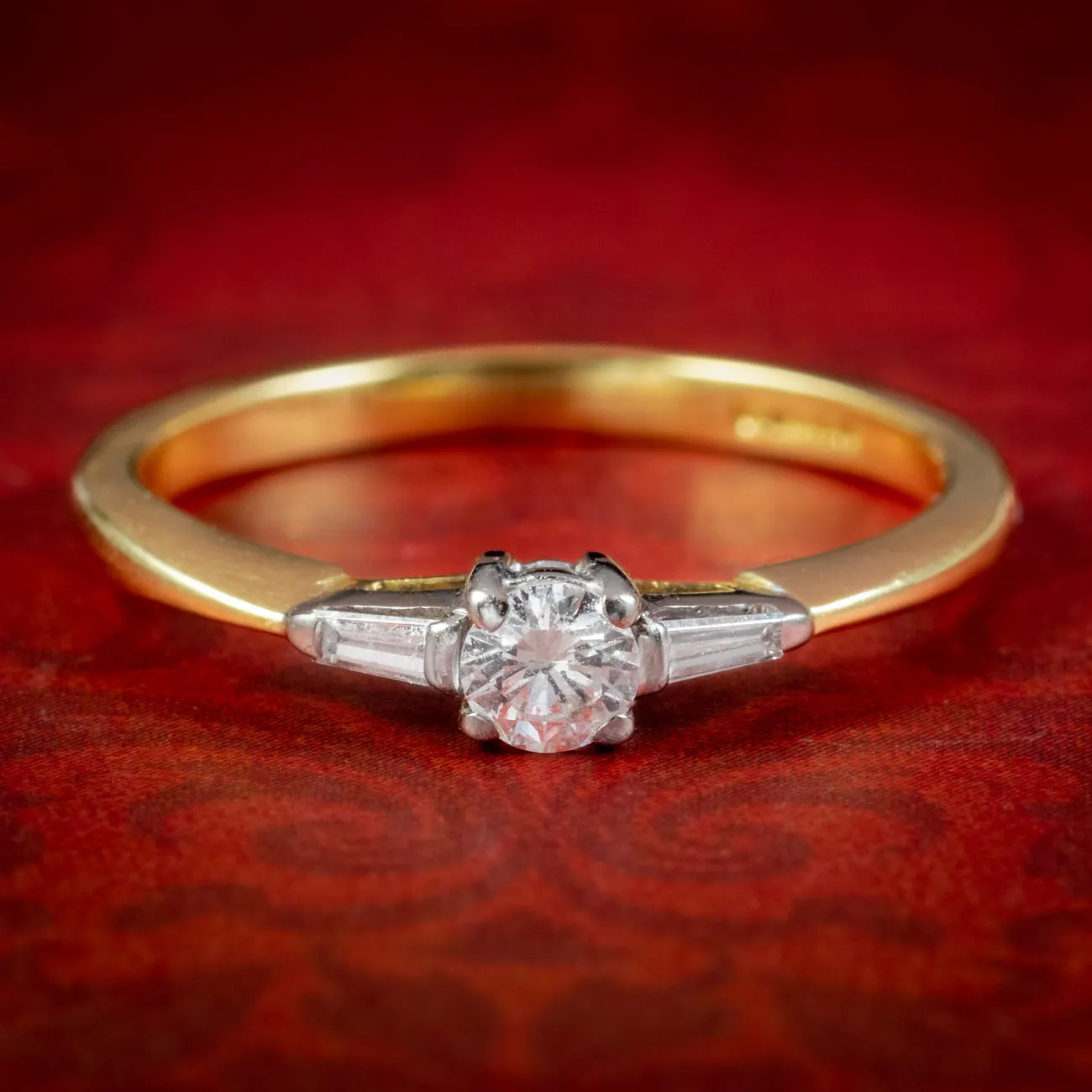 Art Deco Style Diamond Trilogy Ring 0.30ct Of Diamond