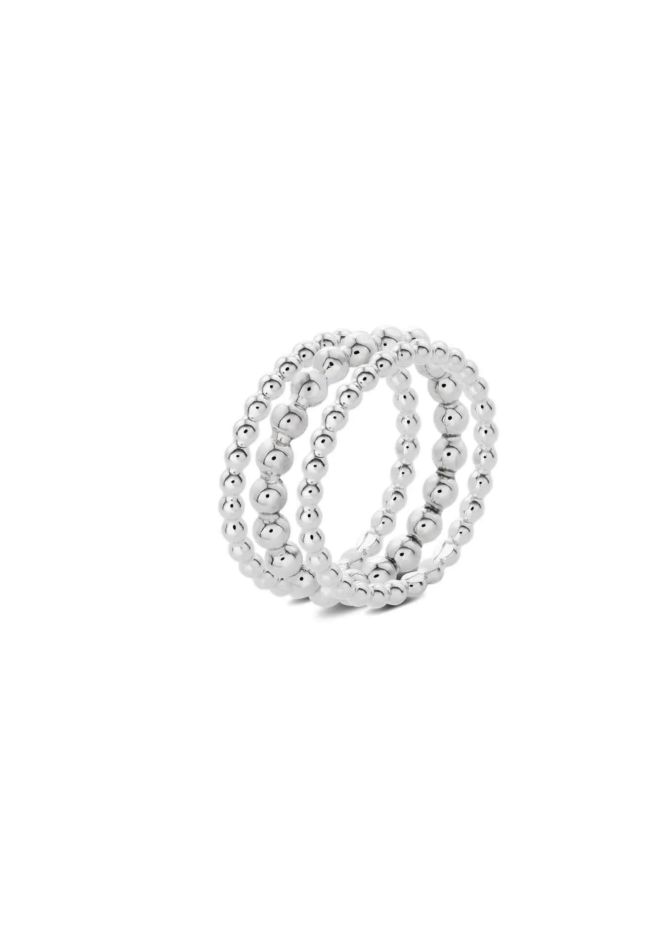 Bold Champagne Rings Combo Silver