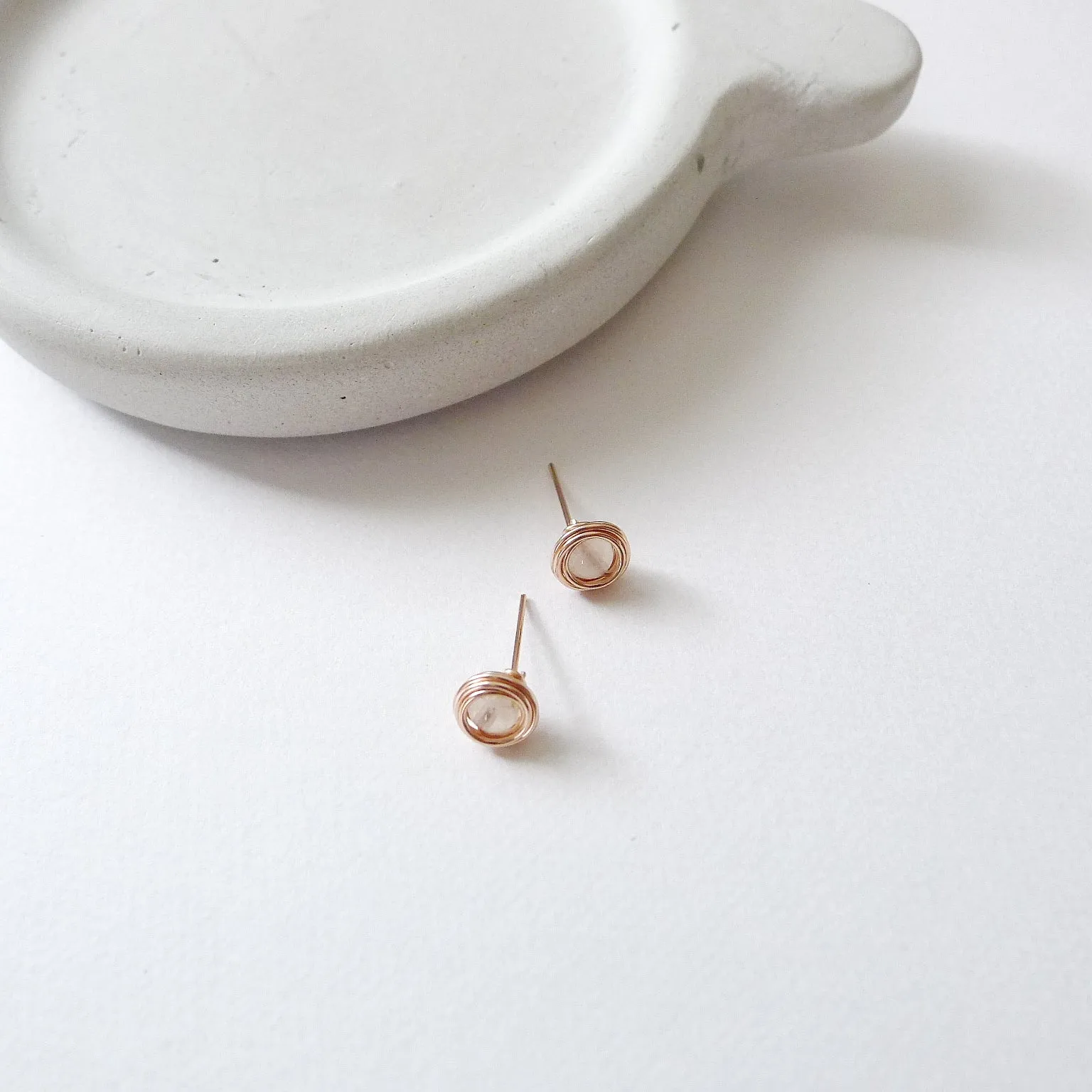 Branka Stud Earrings / Moonstone