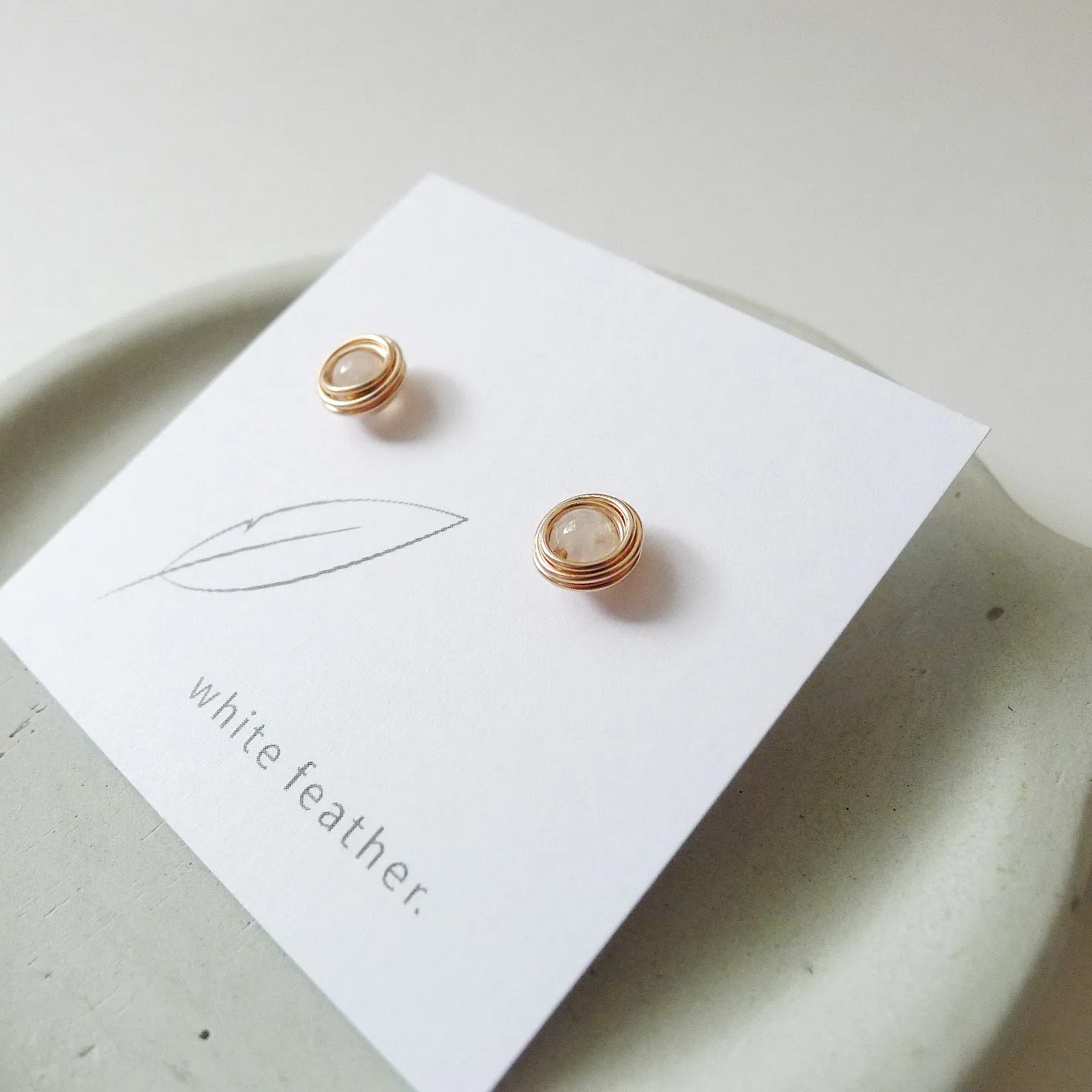 Branka Stud Earrings / Moonstone