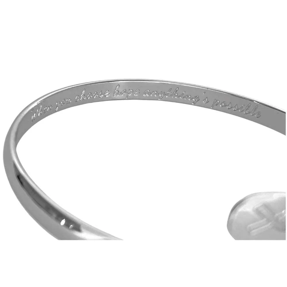 Cancer Awareness Bracelets, Engraved Bracelets When you choose hope anything’s possible- Cancer Awareness Sign