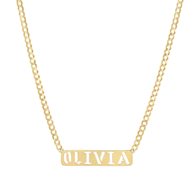 Cuban Link Custom Nameplate Necklace