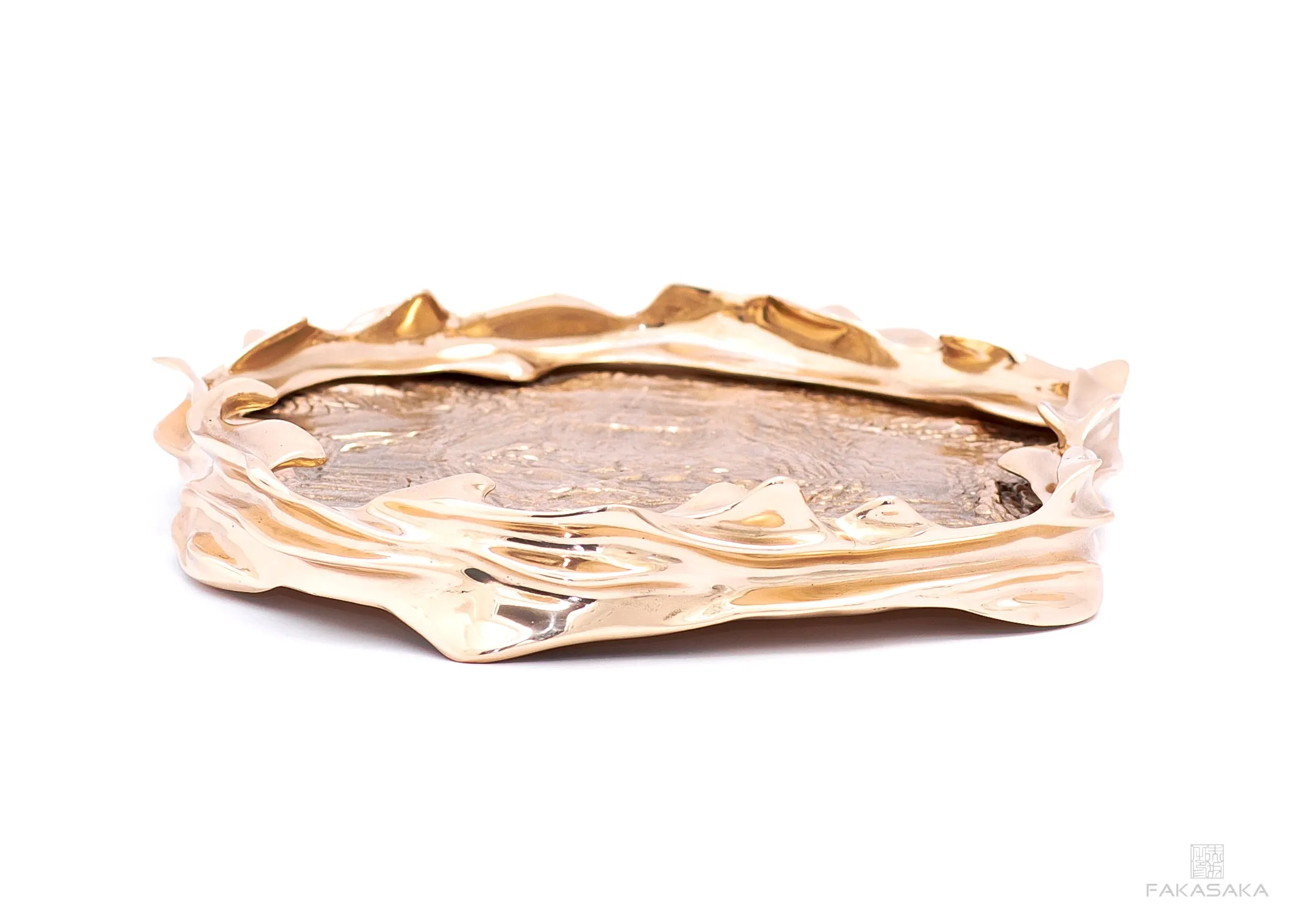 DEAR CELIA<br><br>BOWL / CENTERPIECE<br><br>CROCODILE<br>POLISHED BRONZE