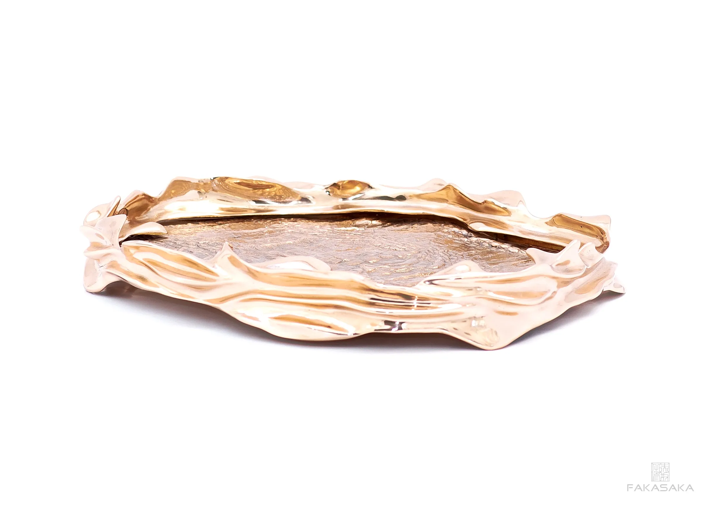 DEAR CELIA<br><br>BOWL / CENTERPIECE<br><br>CROCODILE<br>POLISHED BRONZE