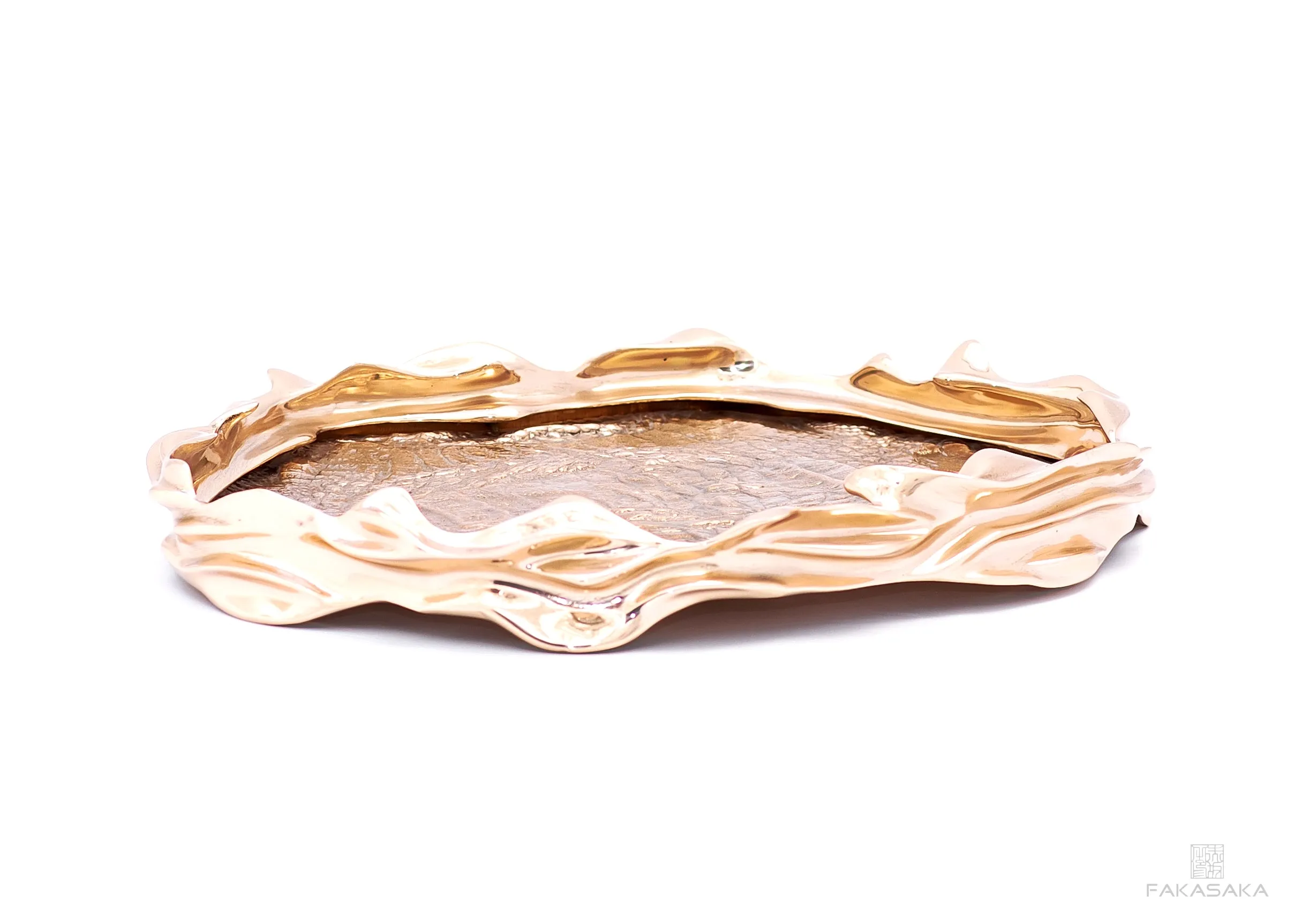 DEAR CELIA<br><br>BOWL / CENTERPIECE<br><br>CROCODILE<br>POLISHED BRONZE