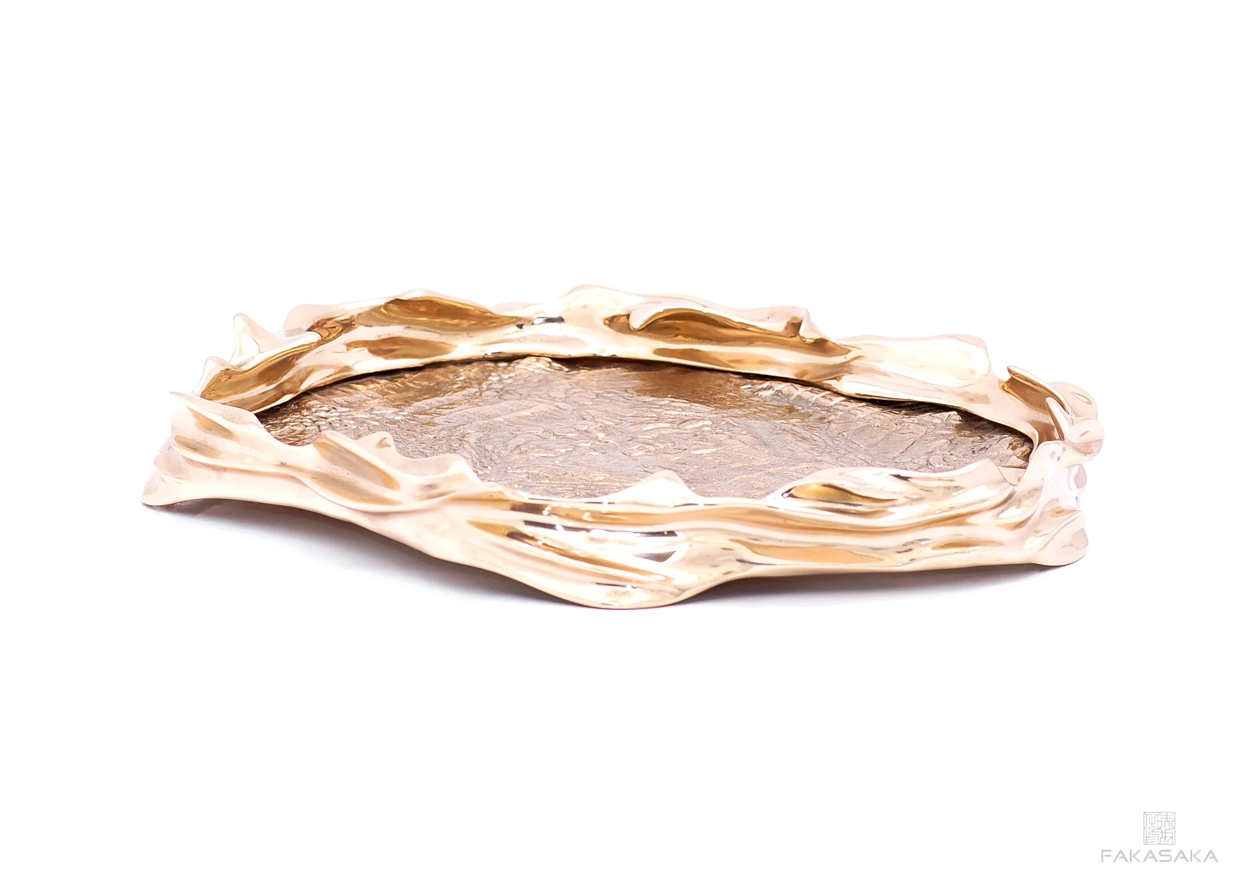 DEAR CELIA<br><br>BOWL / CENTERPIECE<br><br>CROCODILE<br>POLISHED BRONZE