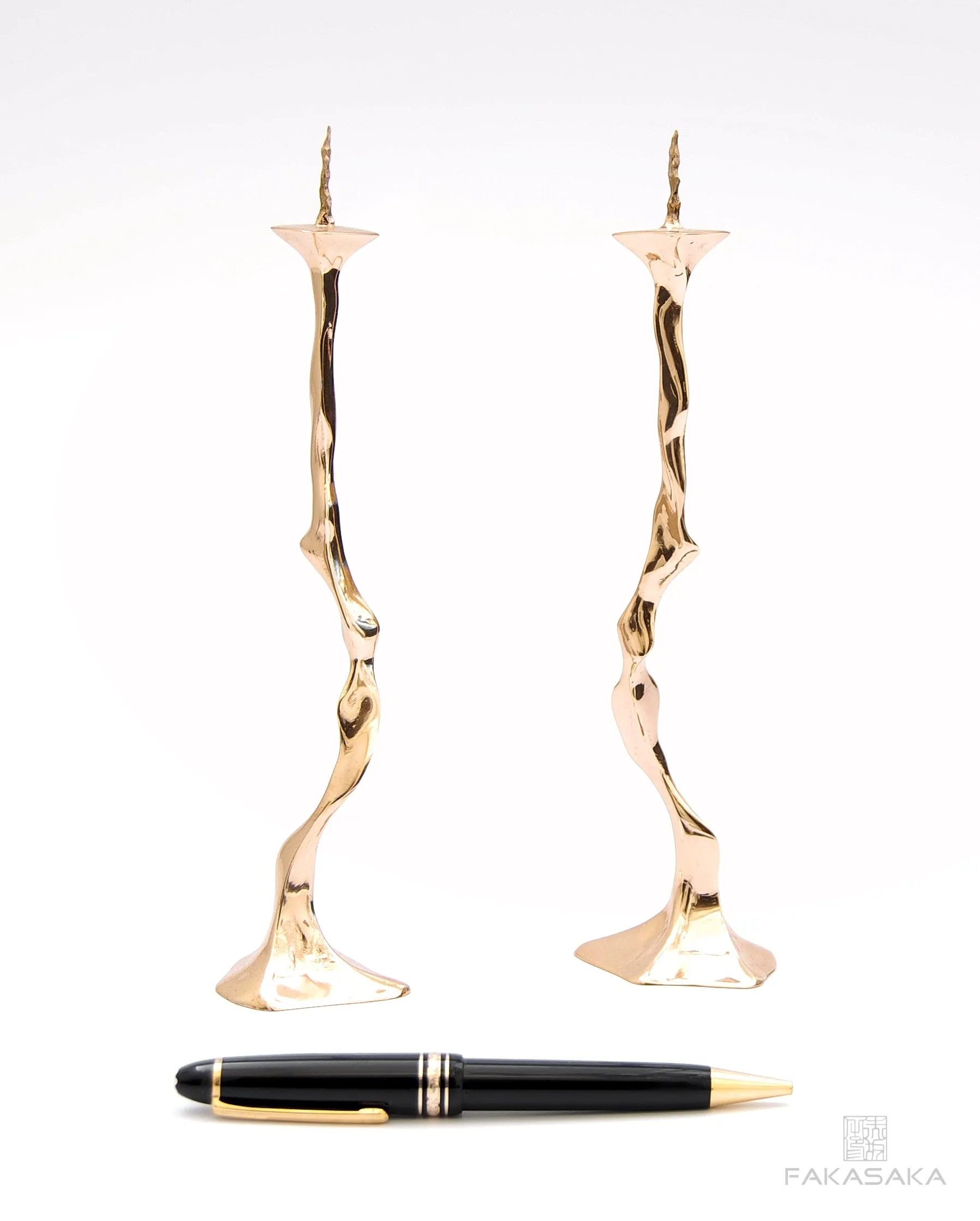 DEBBIE CANDLESTICK<br><br>POLISHED BRONZE