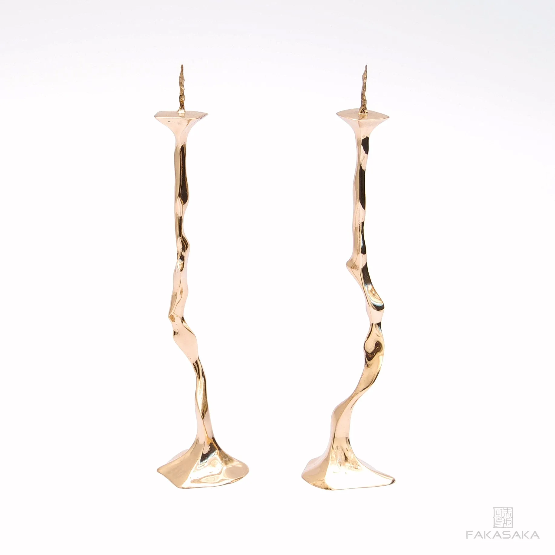 DEBBIE CANDLESTICK<br><br>POLISHED BRONZE