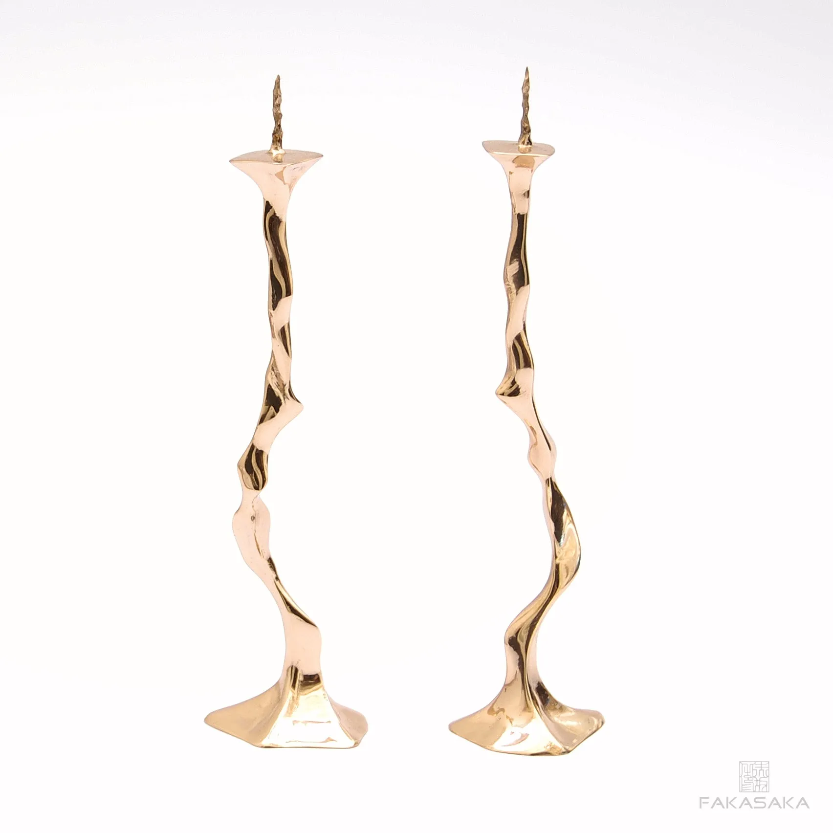 DEBBIE CANDLESTICK<br><br>POLISHED BRONZE