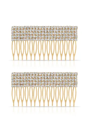 Dynasty Hair Comb Set in Crystal