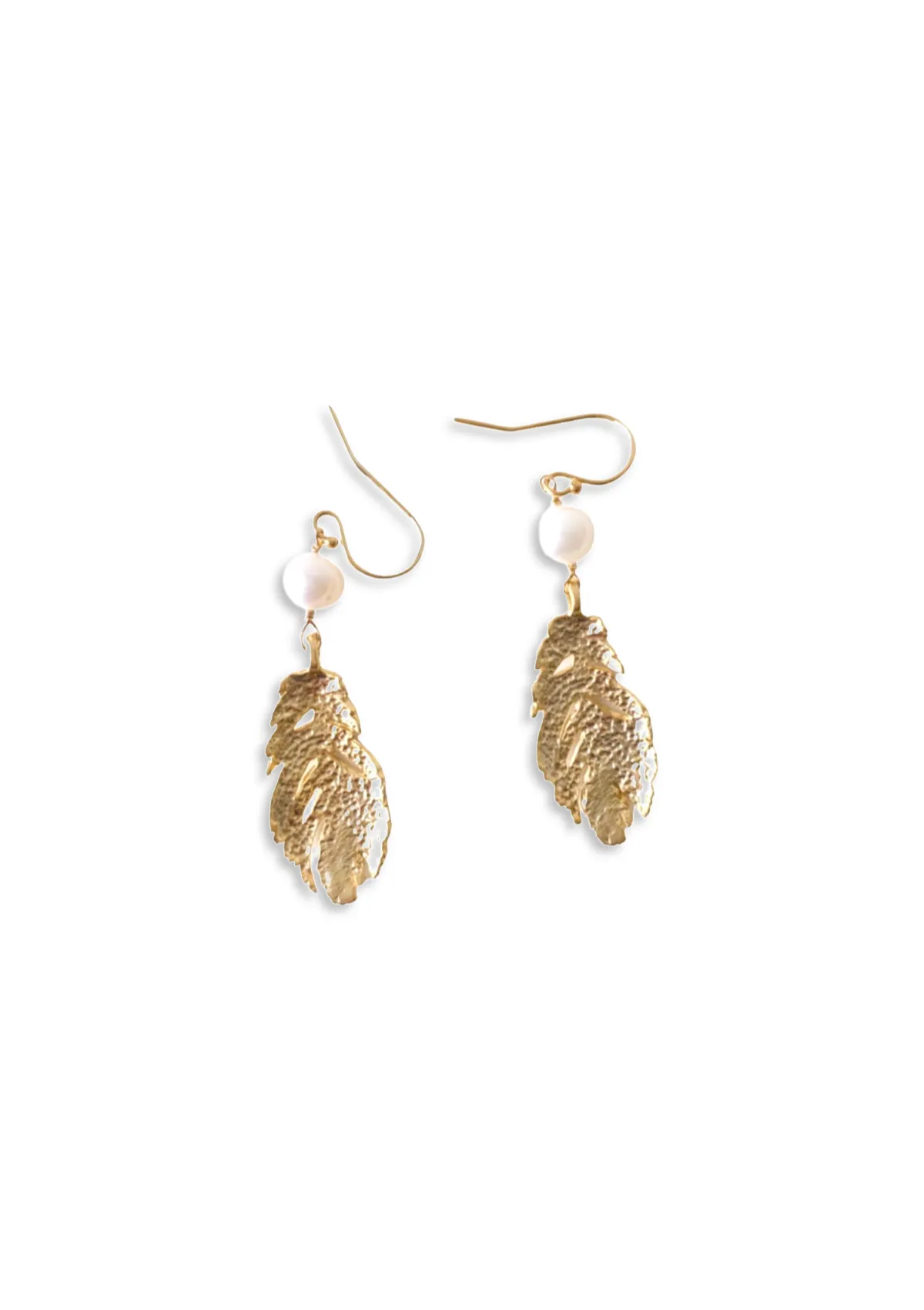 Feather Pearl Earrings