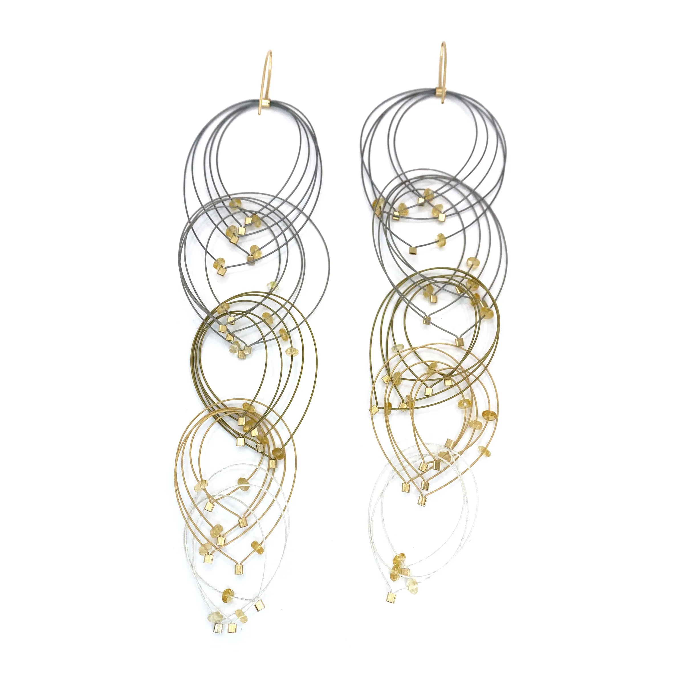 Feather Teardrop Hook Earrings (Maxi)