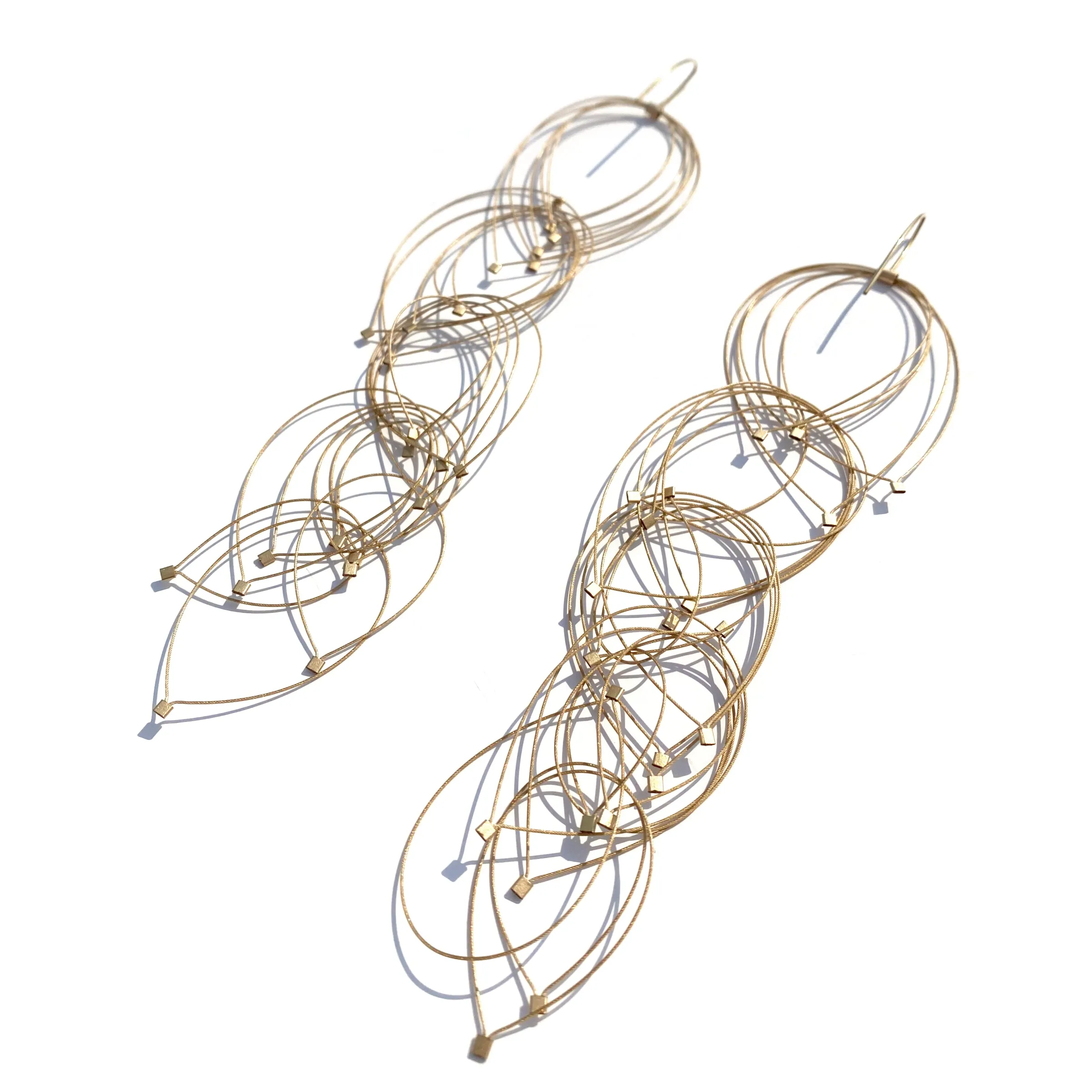 Feather Teardrop Hook Earrings (Maxi)