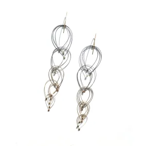 Feather Teardrop Hook Earrings (Medium)