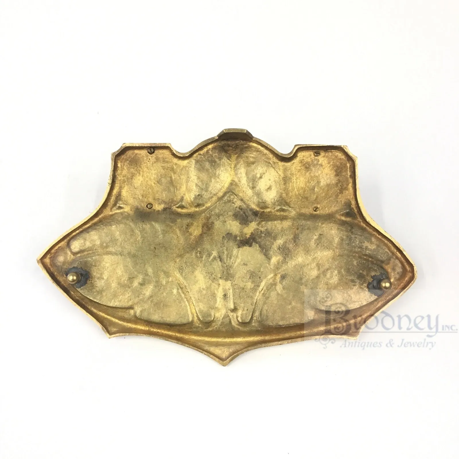 French Art Nouveau Bronze Inkwell