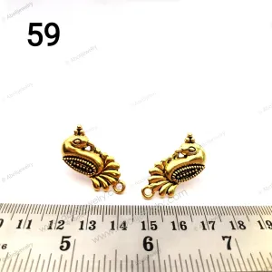 Golden  stud earrings components metal earrings findings ESG59