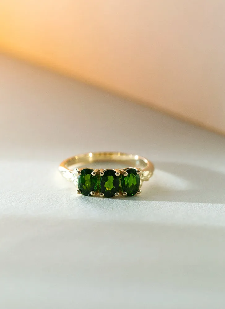 Max chrome diopside ring 14k gold