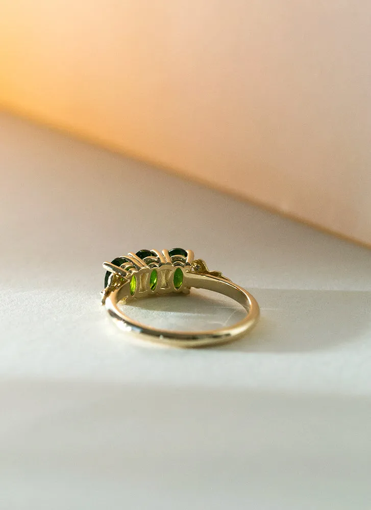 Max chrome diopside ring 14k gold