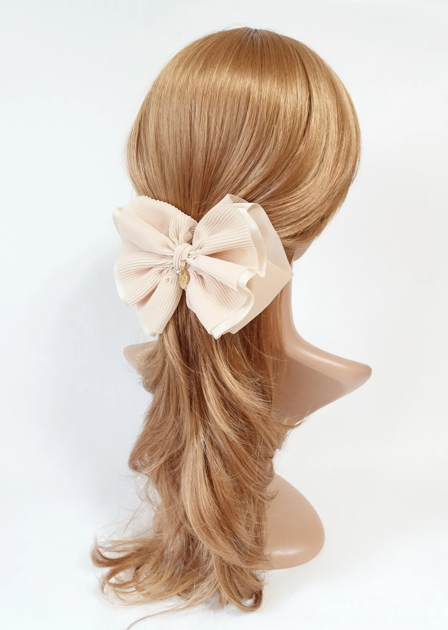 Pleat Layer Hair Bow French Hair Barrette Women Hair Accessories Big Bow hair Barrette