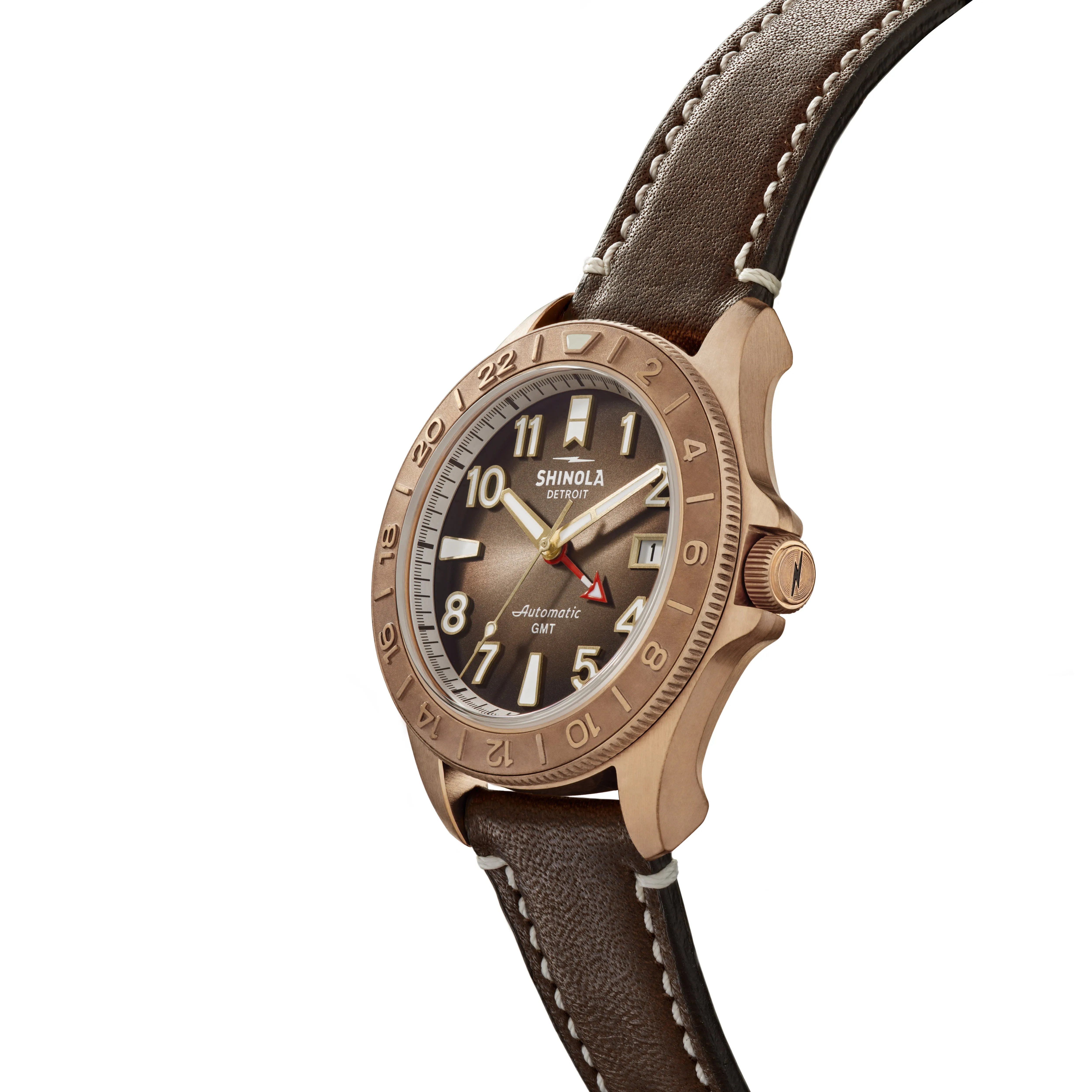 Shinola Bronze Monster GMT Watch (40mm)