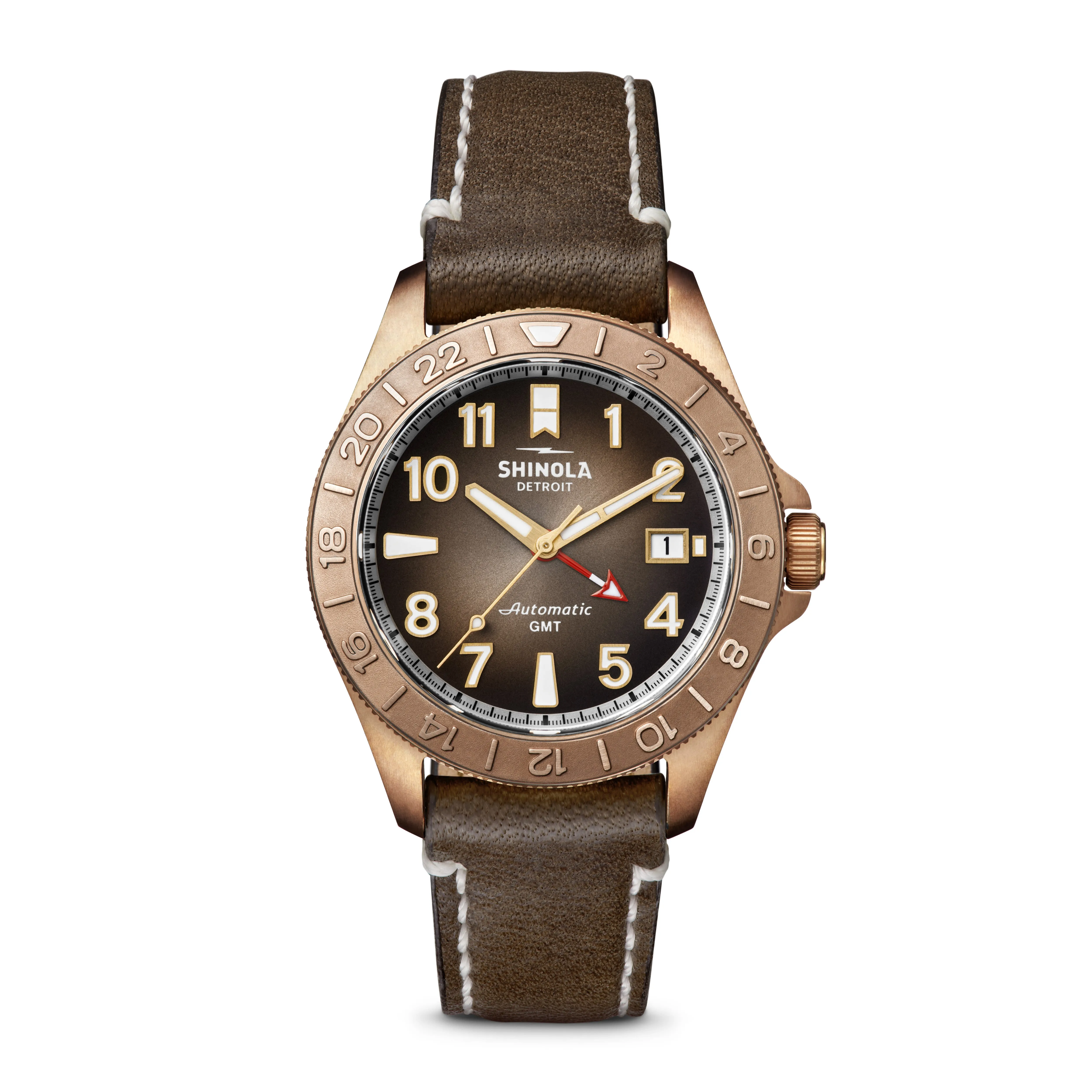 Shinola Bronze Monster GMT Watch (40mm)