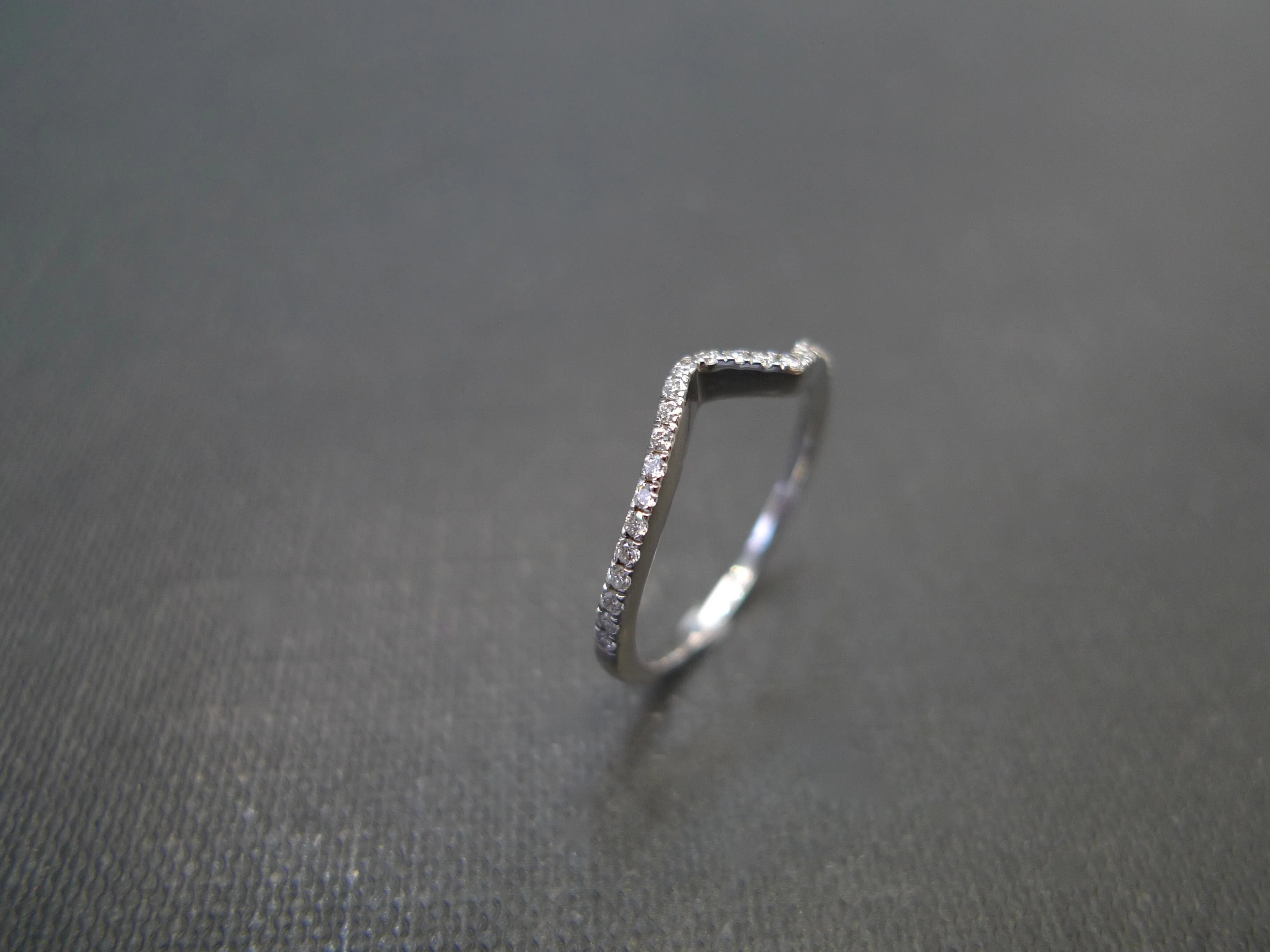 Thin Diamond Ring in 18K White Gold