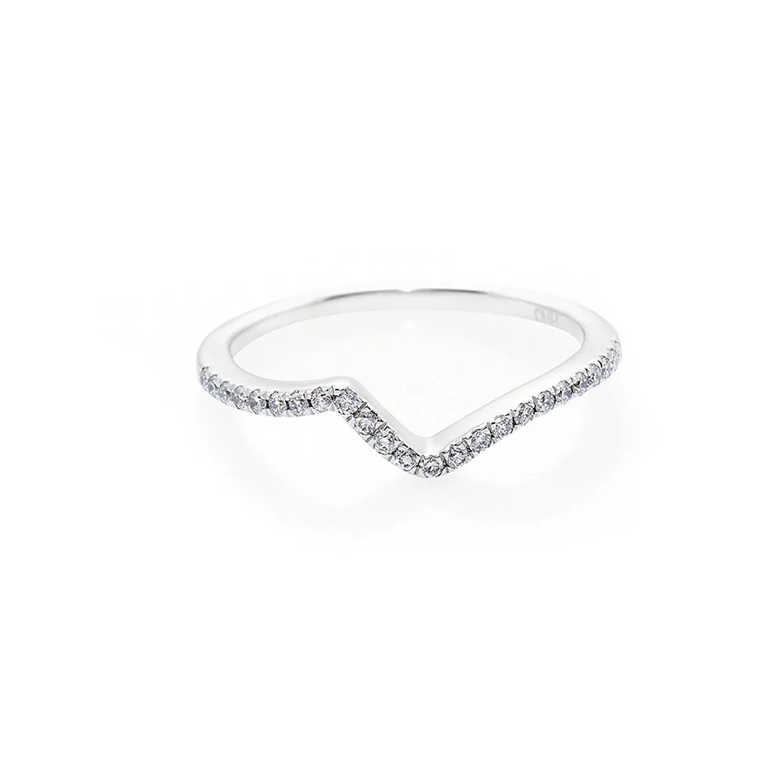 Thin Diamond Ring in 18K White Gold