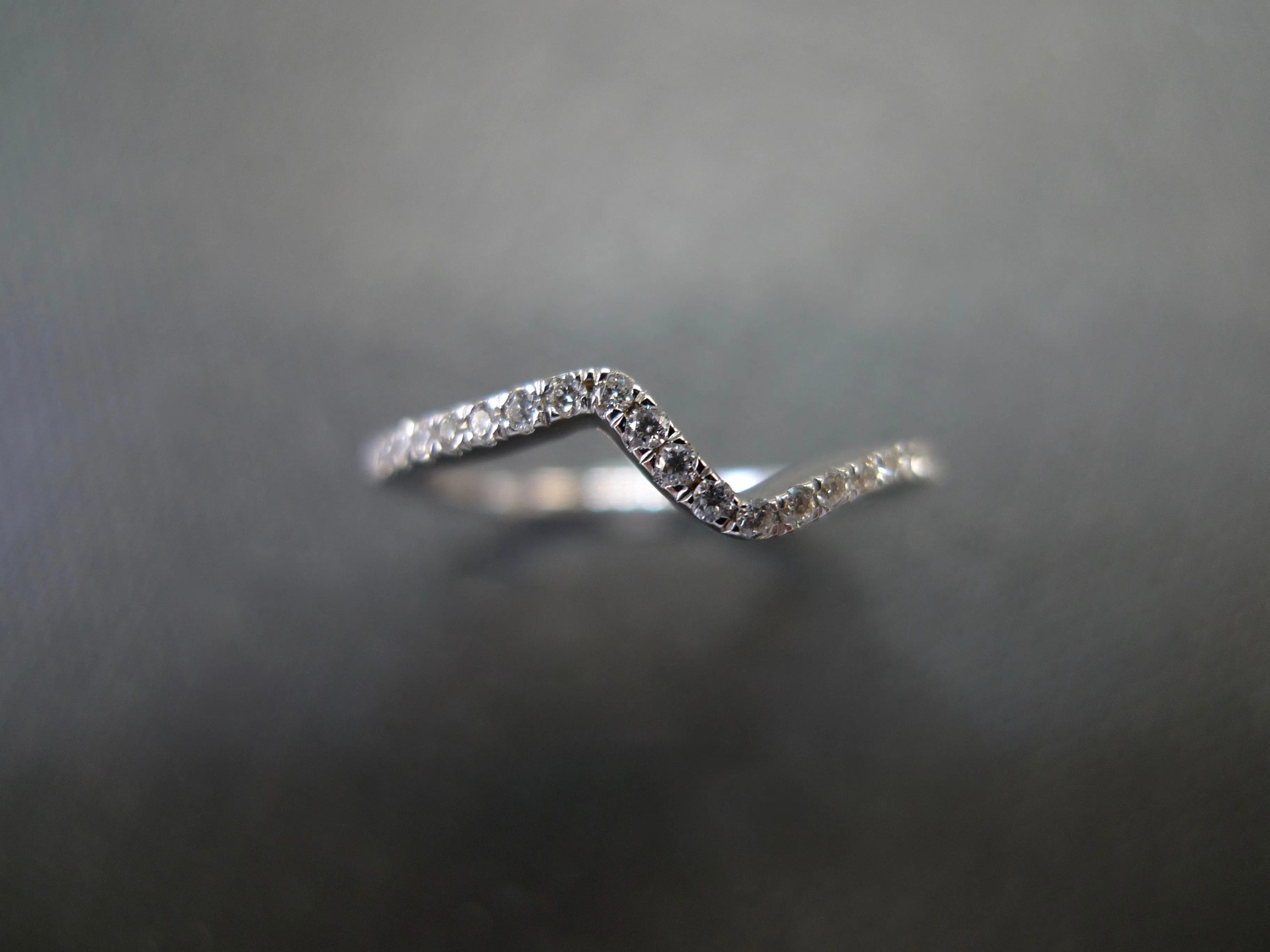 Thin Diamond Ring in 18K White Gold