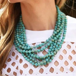 Triple Wrap Turquoise Necklace