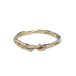 Wave Stackable Ring Three